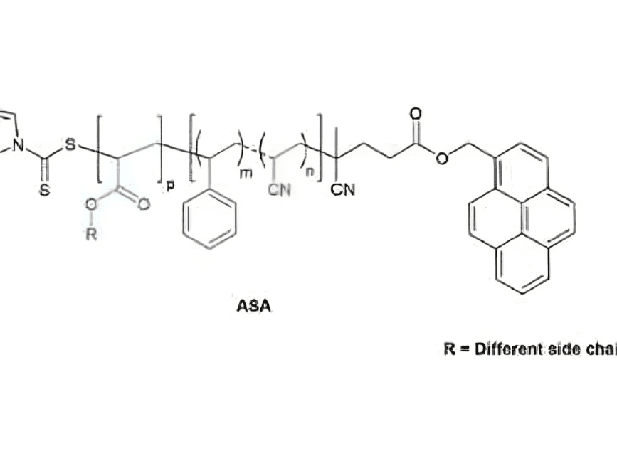 A line drawing of the chemical structure for aa and r.