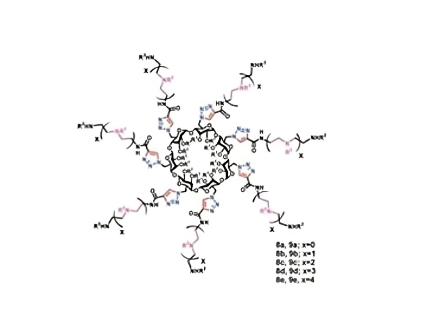 A white and black molecule is shown with numbers.